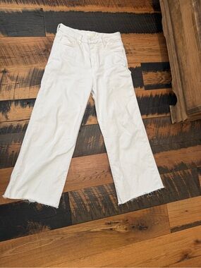 Kut from the Kloth White High-Rise Jeans Meg Wide Leg 2